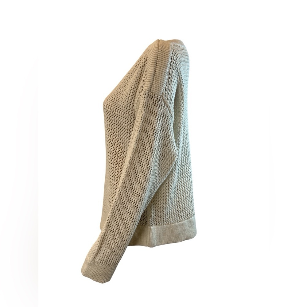 Old Navy Open Knit Women's Cream Sweater Size L - Picture 3 of 4